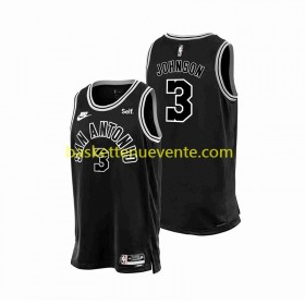 Maillot Basket San Antonio Spurs Keldon Johnson 3 Nike 2022-2023 Classic Edition Noir Swingman - Homme